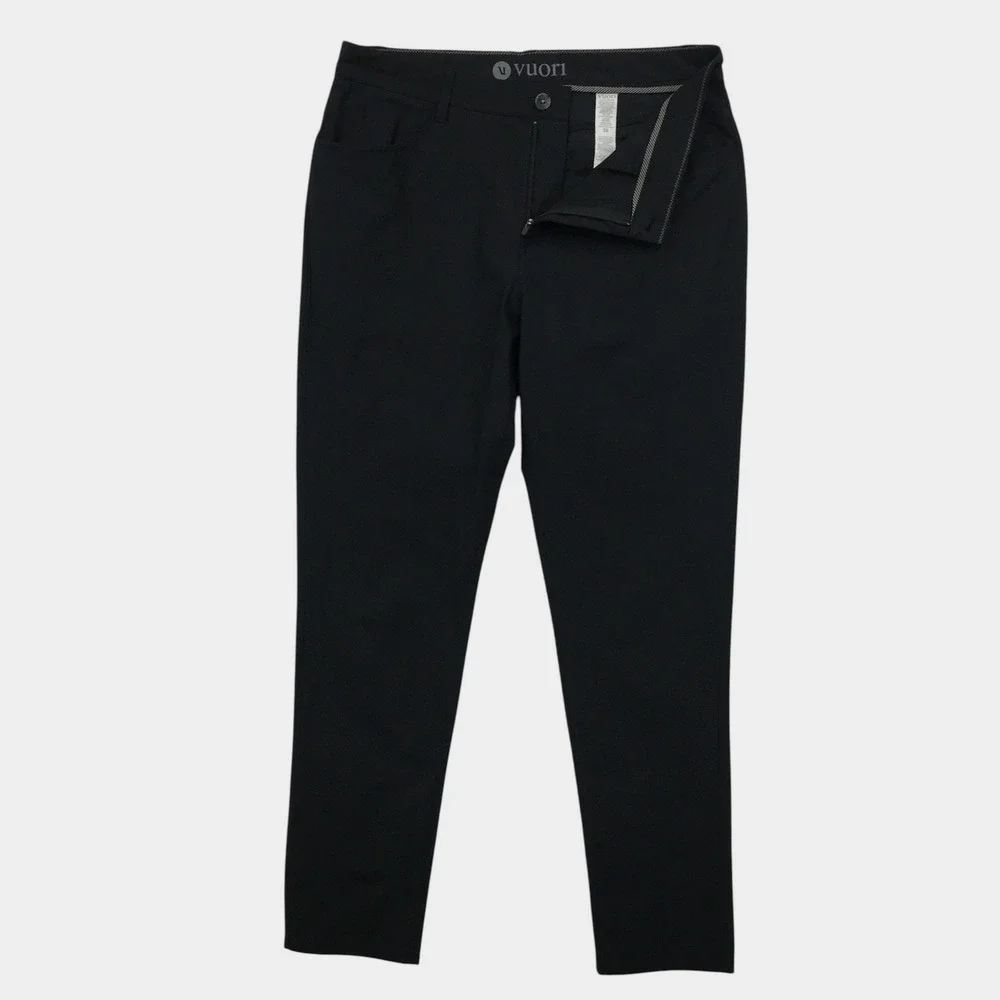 Vuori Men Black Meta Pant Performance Trousers Chino Style Size 33
